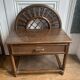 Pair of rattan bedside tables