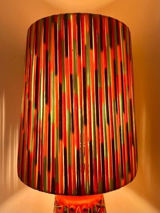 Atmospheric table lamp upcycled from Übelacker ceramic vase.