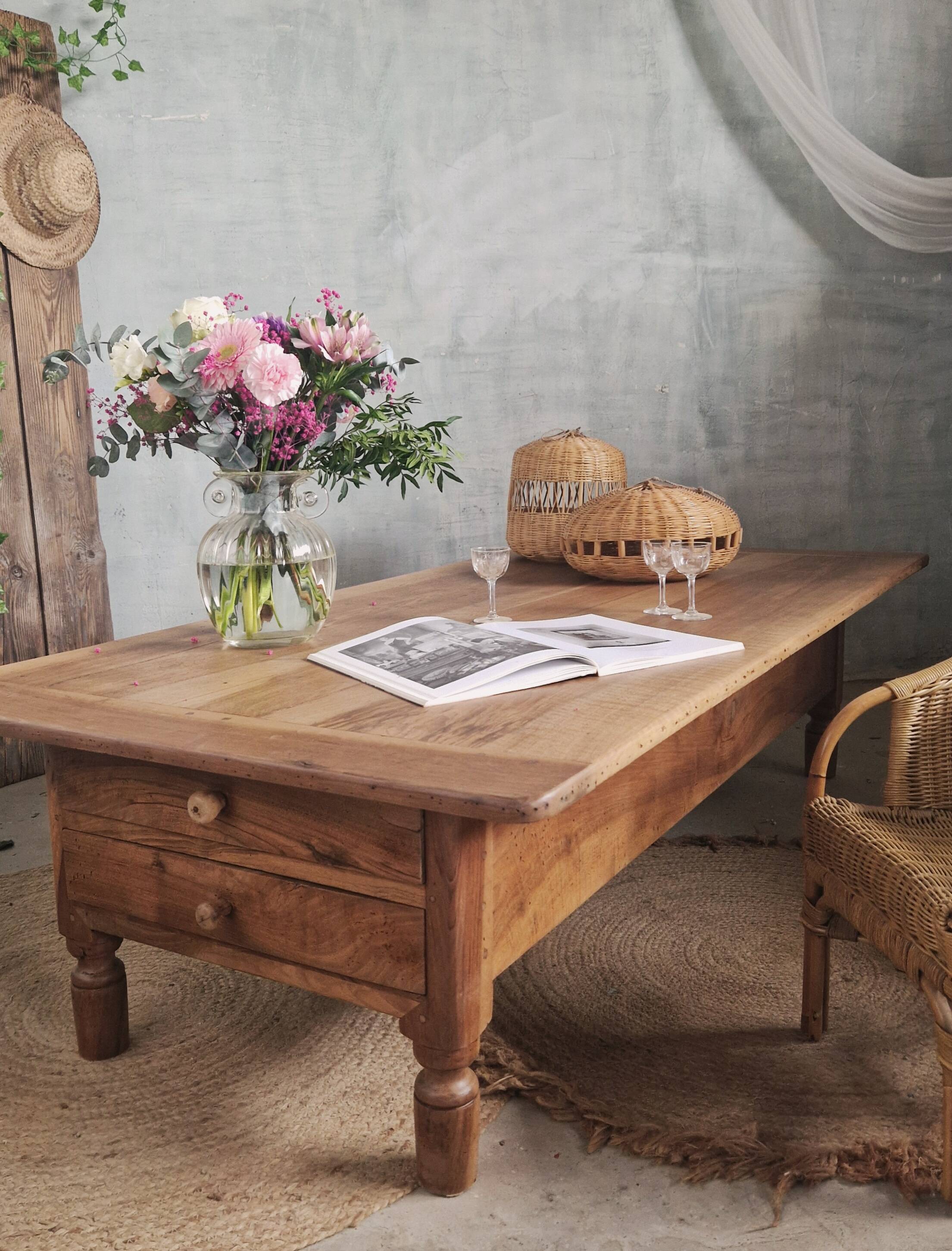 Old and large coffee table