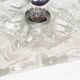 Large 1970s set of 'ice glass' wall lamps by Peill & Putzler