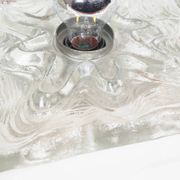 Large 1970s set of 'ice glass' wall lamps by Peill & Putzler