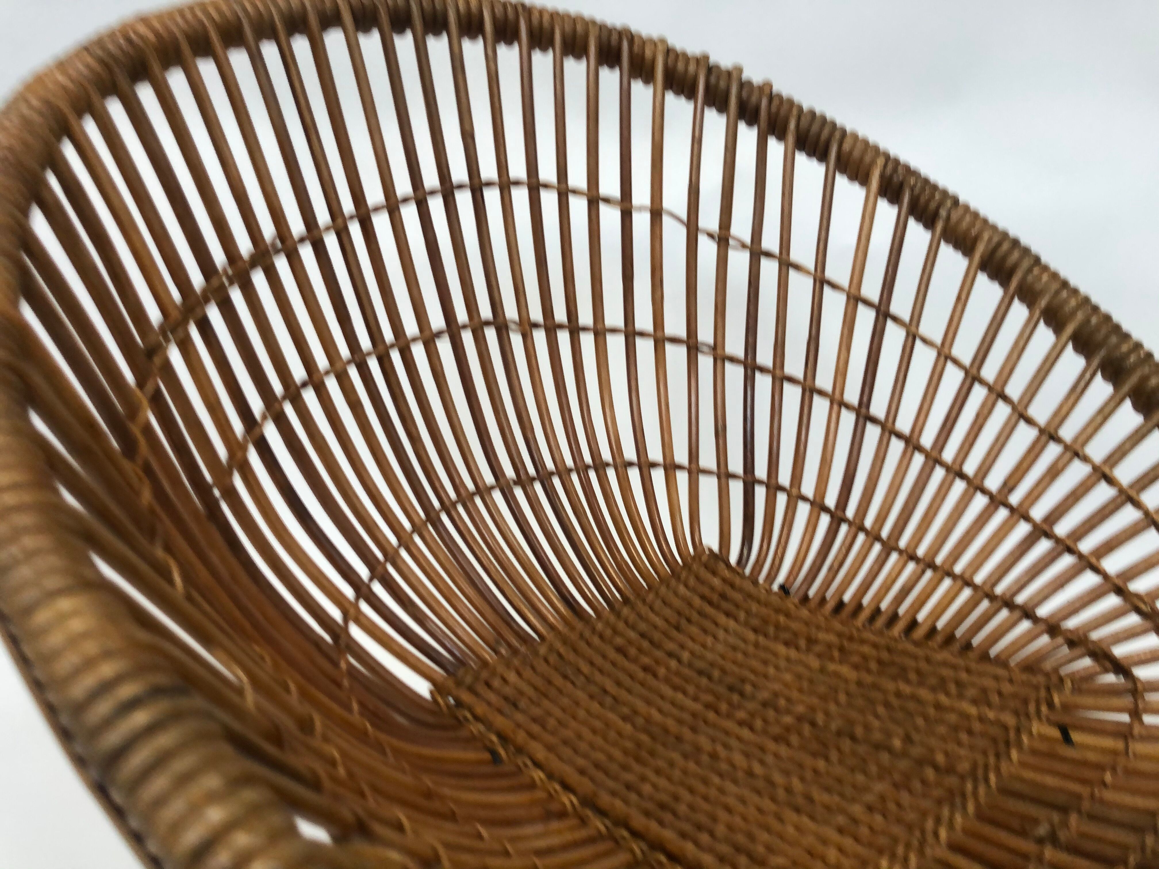 Rohe Noordwolde rattan armchair, 1960, Netherlands