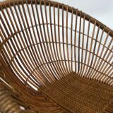 Rohe Noordwolde rattan armchair, 1960, Netherlands