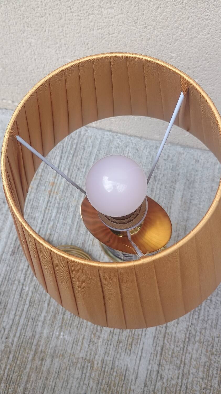 Superb blue crystal lamp vintage 80's to place Feese made in Germany.