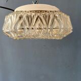 Vintage 30s flush mount glass ceiling lamp