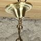 Suspension in white opaline glass and brass 1920 with a gilded brass chain.