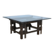 Coffee Table Of Cast Iron And Glass Top