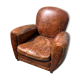 Leather club armchair