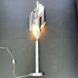 Large Chrome Lamp 3 Lights Space Age Italy 70's Dlg Reggiani
