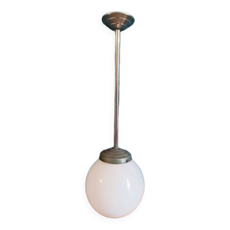 Chandelier suspension ceiling light globe opaline metal