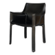 Leather 413 Cab Armchair by Mario Bellini for Cassina, 1970s