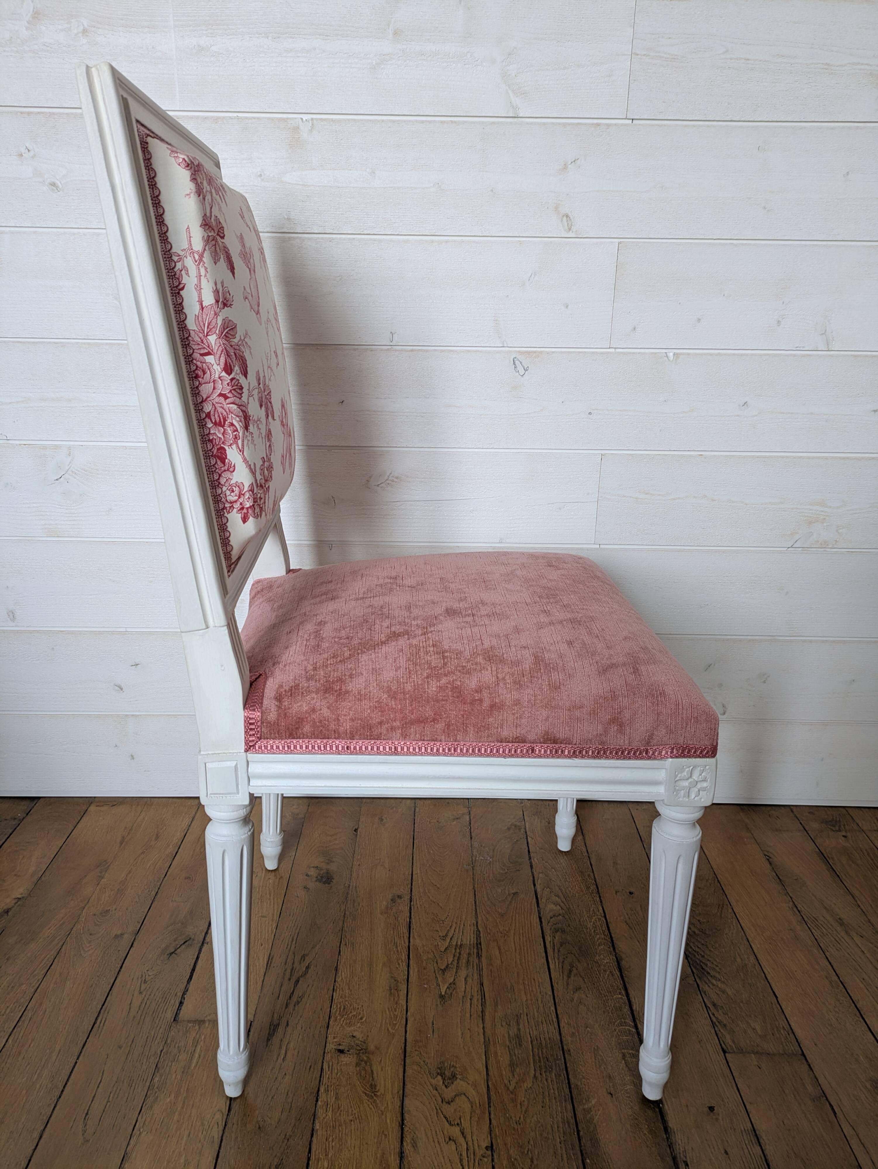 Chaise de style Louis XVI rénovée