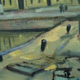 Hjalmar Larsson(1881-1960), Stockholm Cityscape, 1940, Oil Painting