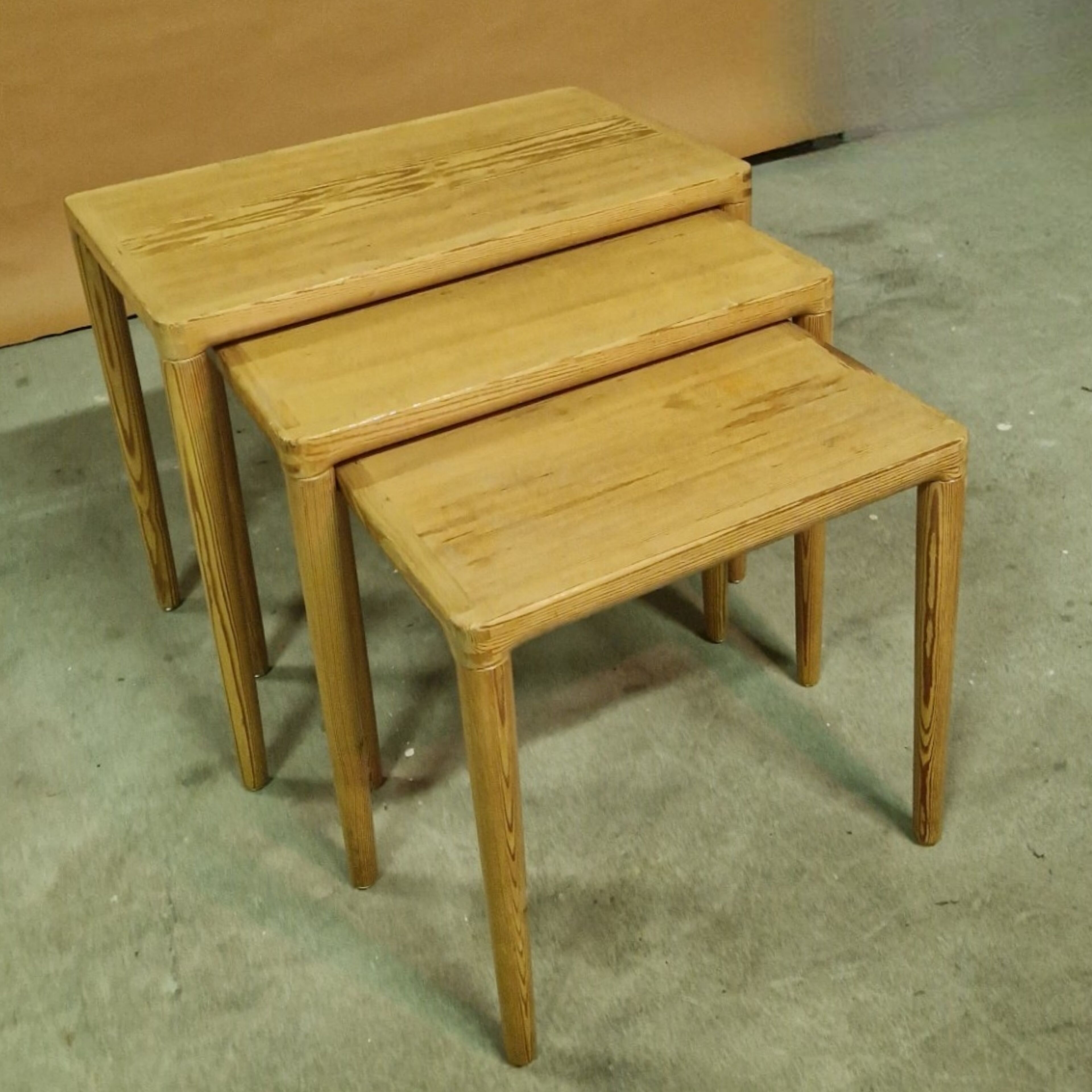 Set of three mid century nesting tables, Sweden 1960s