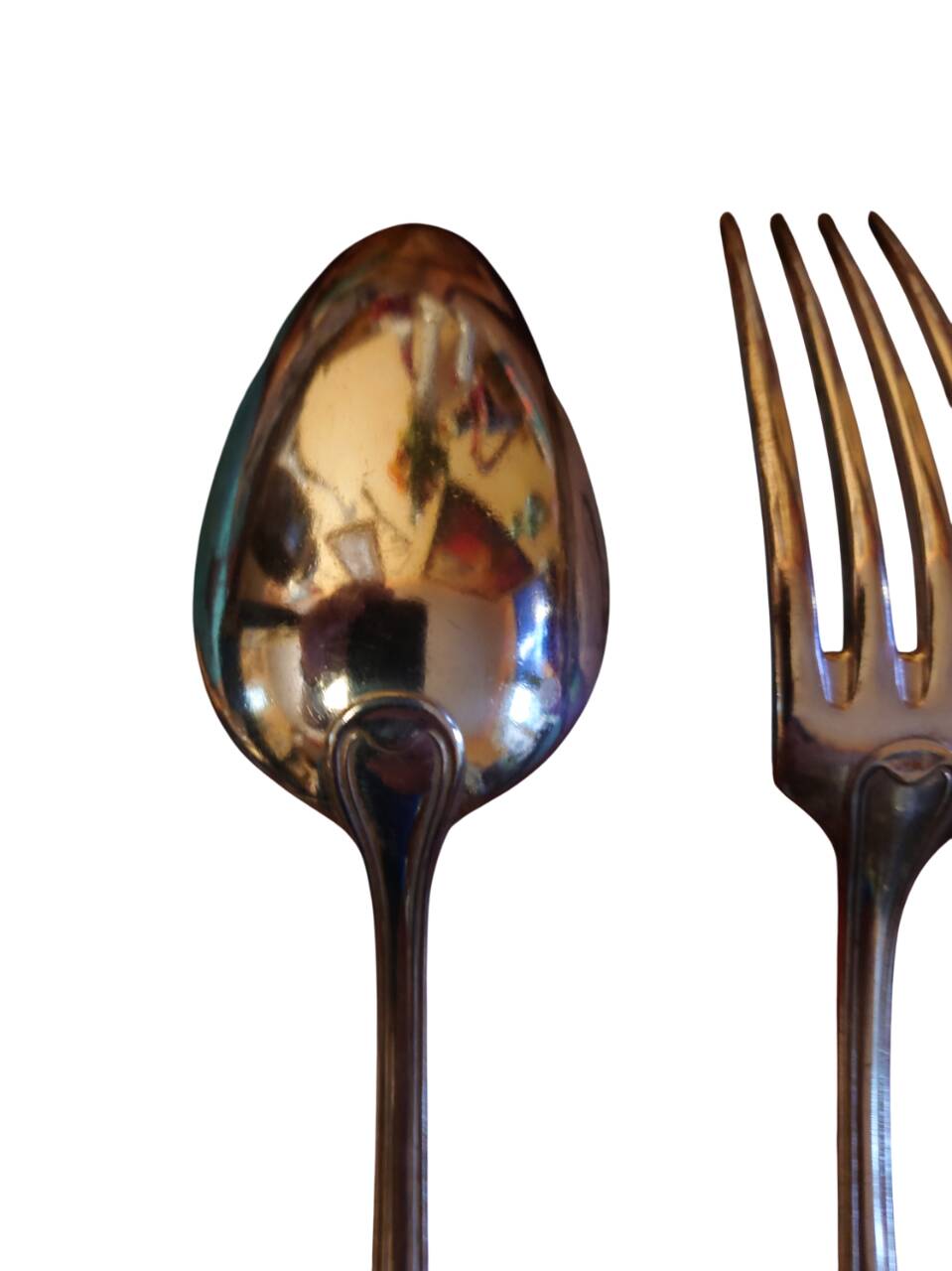 12-place silver-white metal cutlery set 85