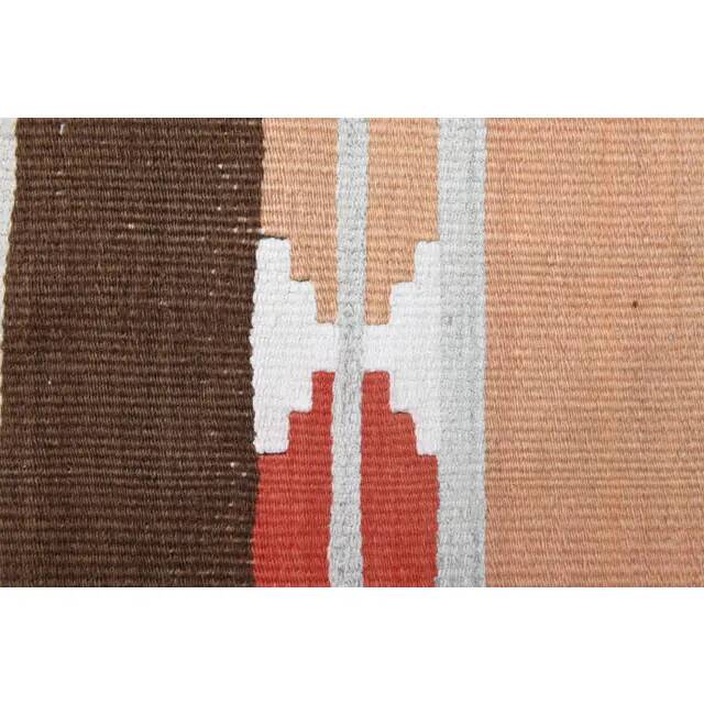 1970s Vintage Turkish Hand-Knotted Wool Cotton Orange Runner Rug 85389