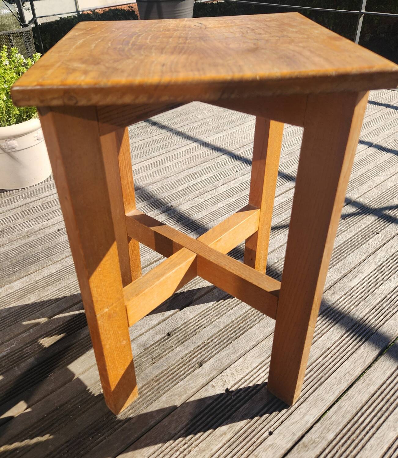 1950s wooden reconstruction stool