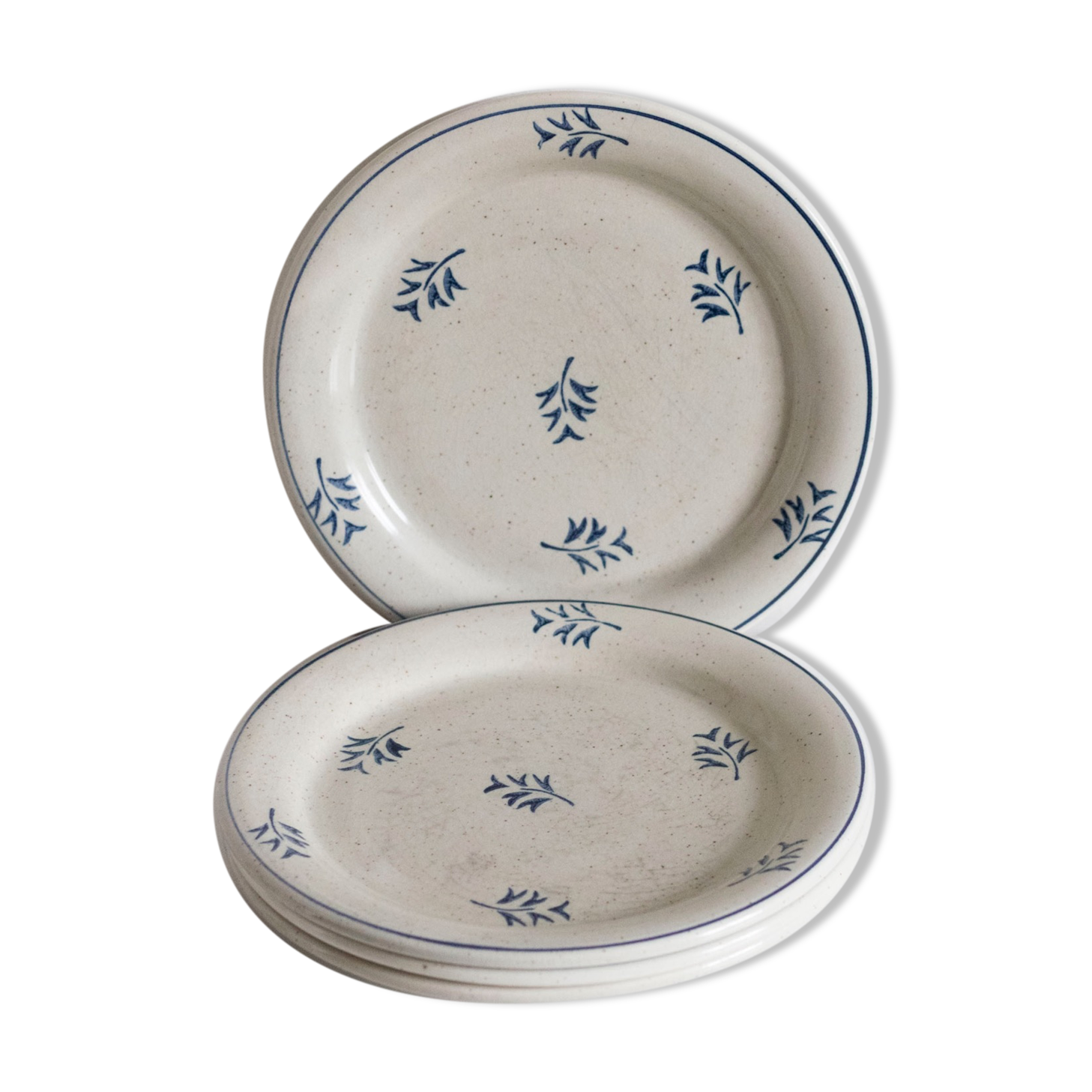 4 plates with earthenware desserts from St Amand