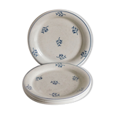 4 plates with earthenware desserts from St Amand