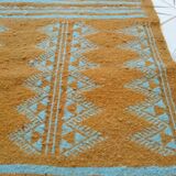 Berber carpet and blue 118 x 61 cm