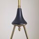 Italian Brass, Teak and Opaline Glass Chandelier by Stilnovo, 1960's