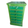 Vintage workshop furniture with 6 green drawers.
