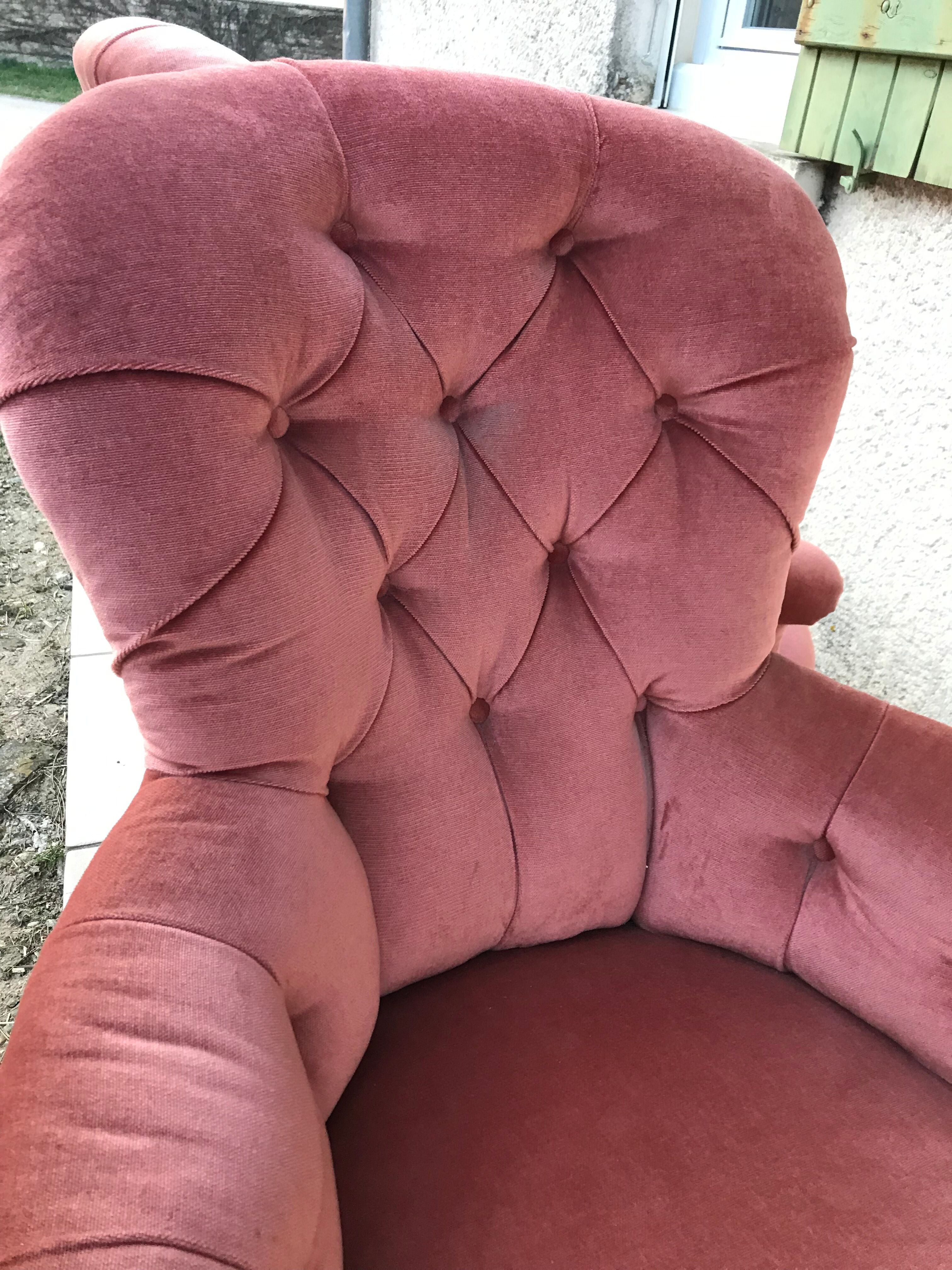 Paire de fauteuils crapaud Napoléon III