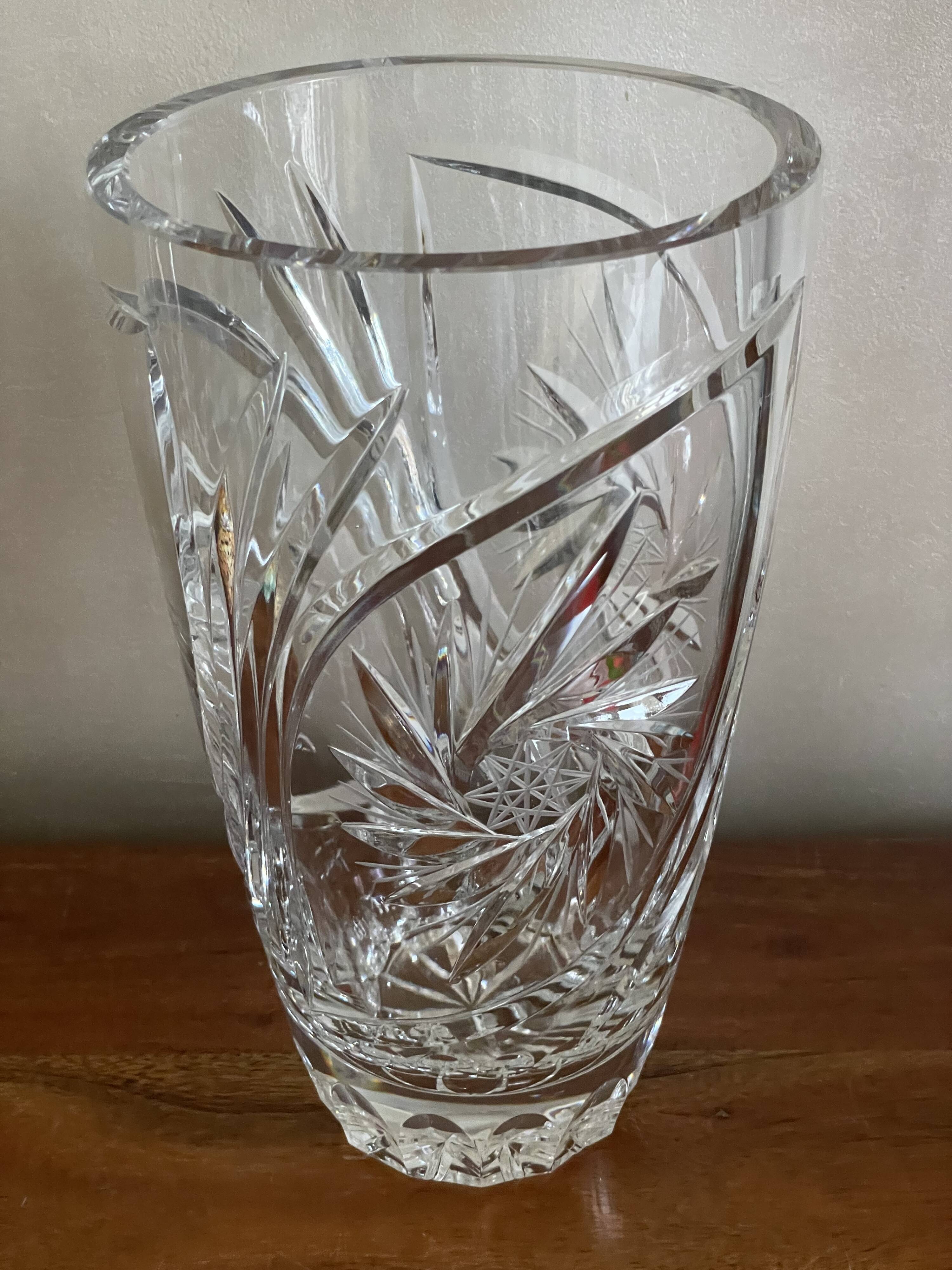 Large crystal vase