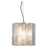 1 of 2 Murano glass chandeliers designed by Carlo Nason for Mazzega, 1970s.