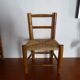 Chaise bois paillée enfant vintage