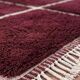 Large pure wool Berber rug in burgundy size 3/4 m