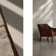 Vintage Mid-Century Danish Modern Lounge Leather Chair & Ottoman Model 2207