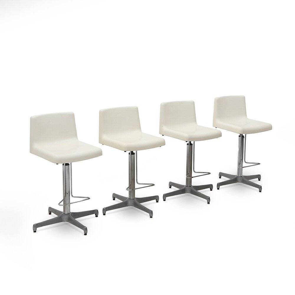 Stools with fibreglass seat by Vaghi, 1960s, set of 4