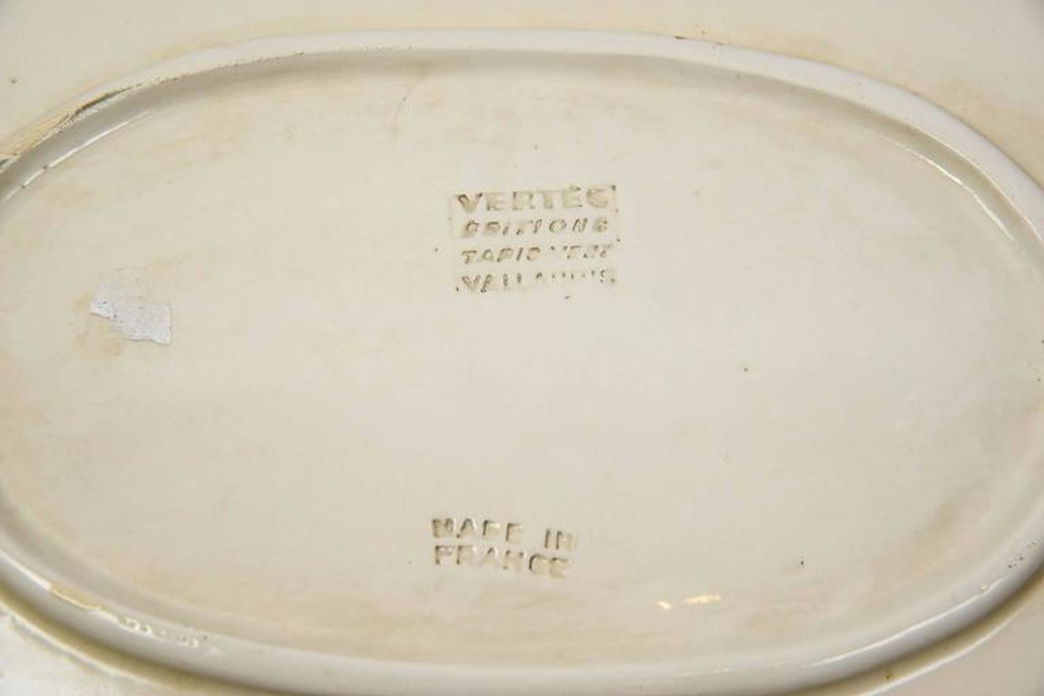 Vallauris oval ceramic dish