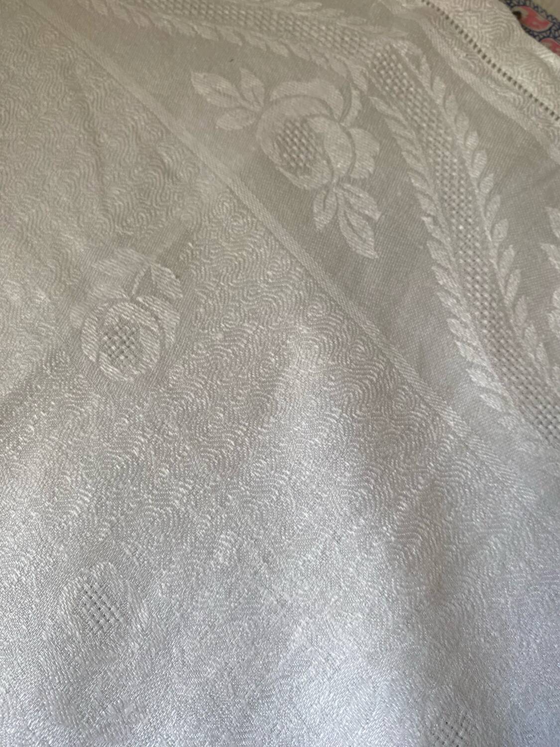 7 MS Monogram Damask Cotton Napkins