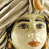 Women's beige crown vase