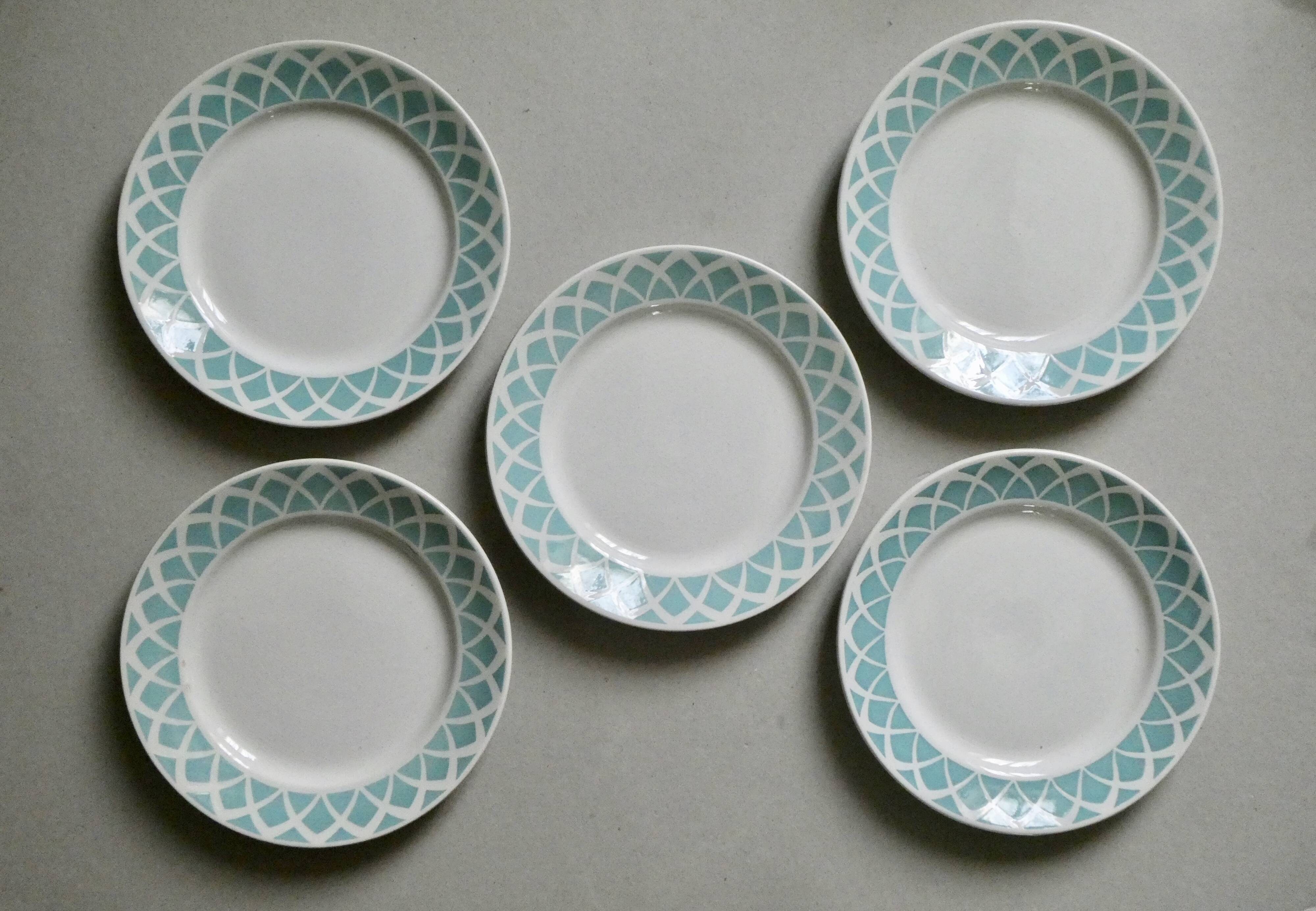 5 Badonviller ceramic plates