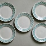 5 assiettes en céramique Badonviller