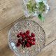 Compotier ou assiette à pied en verre ciselé vintage