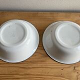 Enamelled dishes vintage flowers