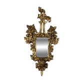 Pair of carved and gilded wooden mirrors, Italy 19th century