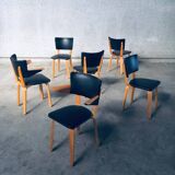MCM Dutch Design Dining Chairs attributed to Cor Alons for Gouda Den Boer, 1950s, Set of 6