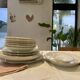 Service de table vintage porcelaine de Limoges blanc liseré or