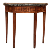 Half-moon console in walnut period Louis XVI around 1770