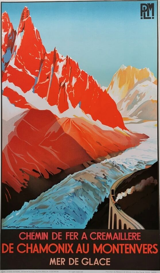 From Chamonix to Montenvers displays PLM 58x98 cm