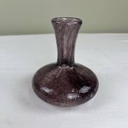 Vintage bubble glass soliflore vase in mauve/lilac.