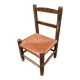 Children's chair made of solid wood and genuine leather