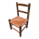 Children's chair made of solid wood and genuine leather