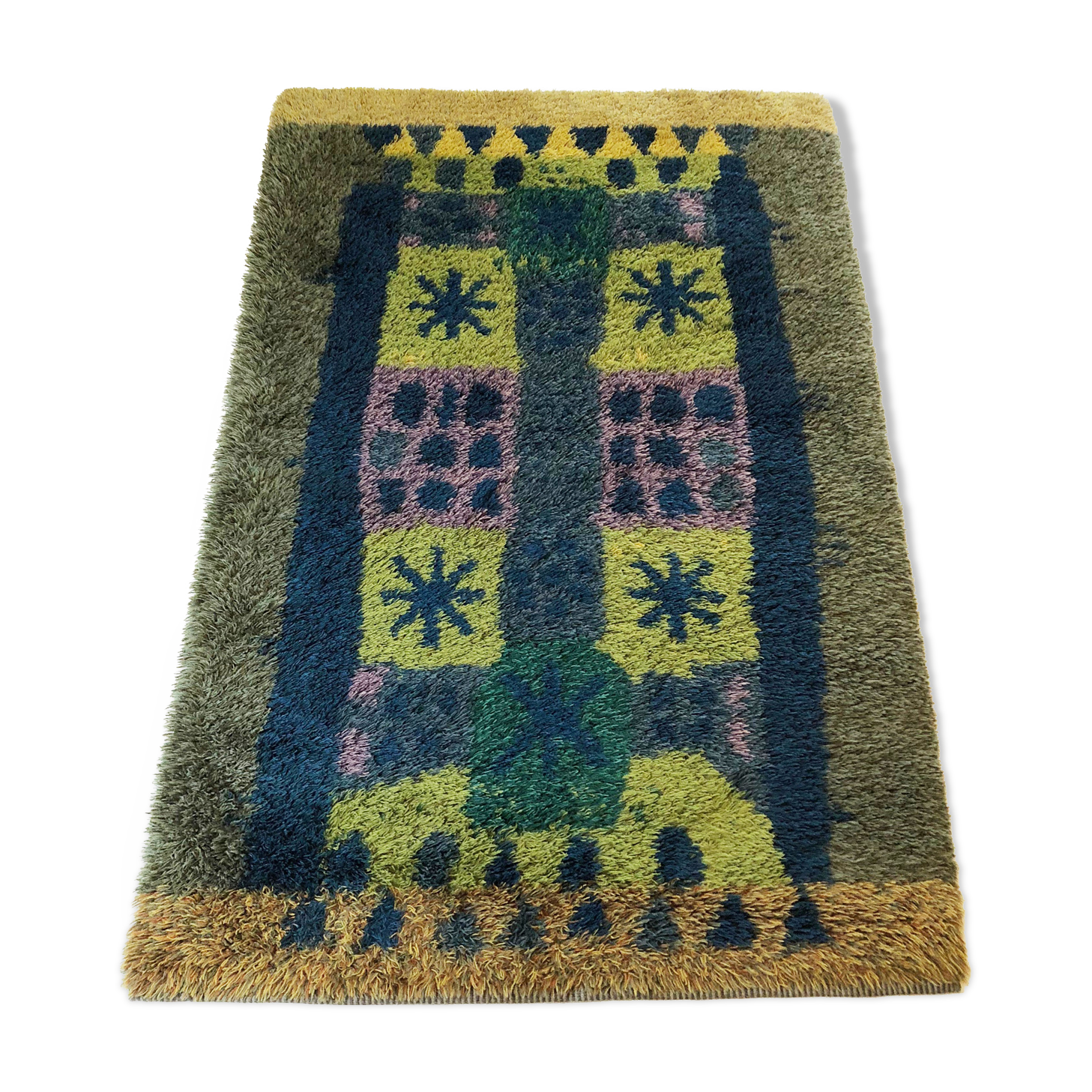 Tapis scandinave Arne Lindaas pour Sellgren AS Norvège 140x212cm