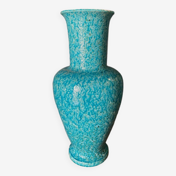 Asiatides ceramic vase blue background 1960